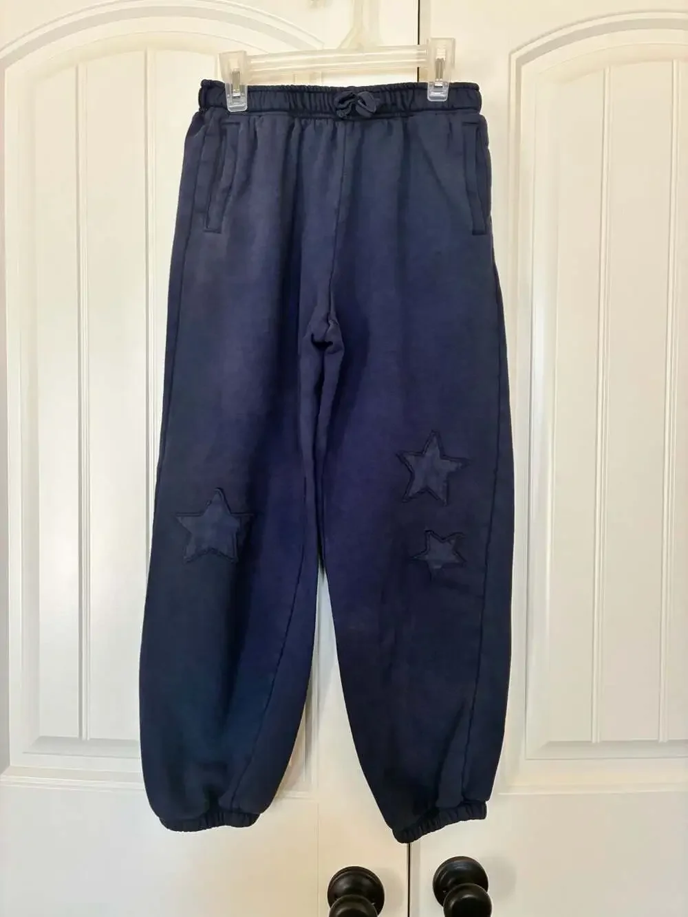 Gap Kids Navy Blue Star Patch Sweatpants Joggers Size L